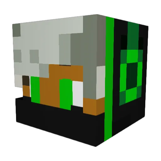Shibusa82 Minecraft avatar head, 3D render