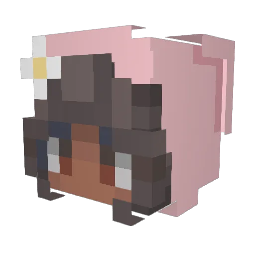 ShibuyaK Minecraft avatar head, 3D render