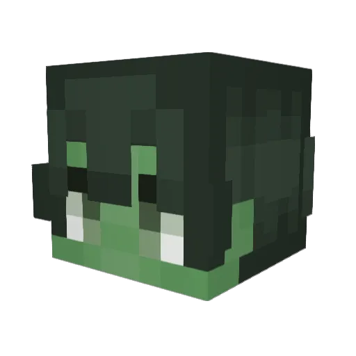 Shibuyaaaaaa Minecraft avatar head, 3D render