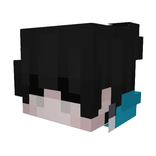 Shichiroji Minecraft avatar head, 3D render