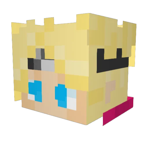 ShicoOo Minecraft avatar head, 3D render