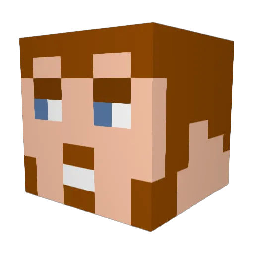 ShidHawk Minecraft avatar head, 3D render