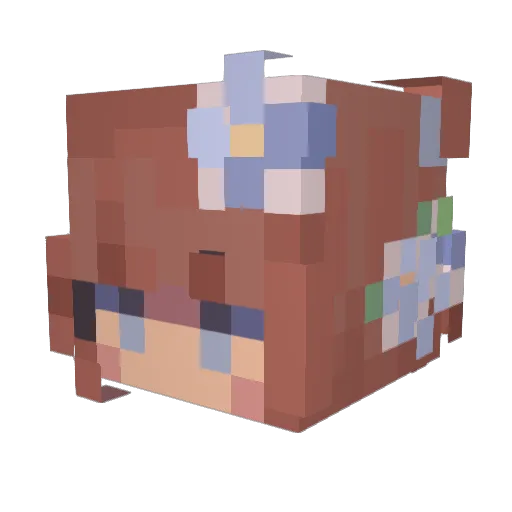 Shidiculus Minecraft avatar head, 3D render