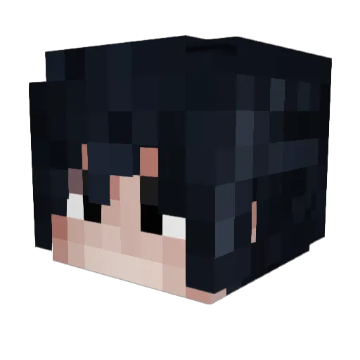 ShidoriLive Minecraft avatar head, 3D render