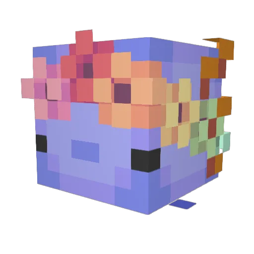 Shidqie Minecraft avatar head, 3D render