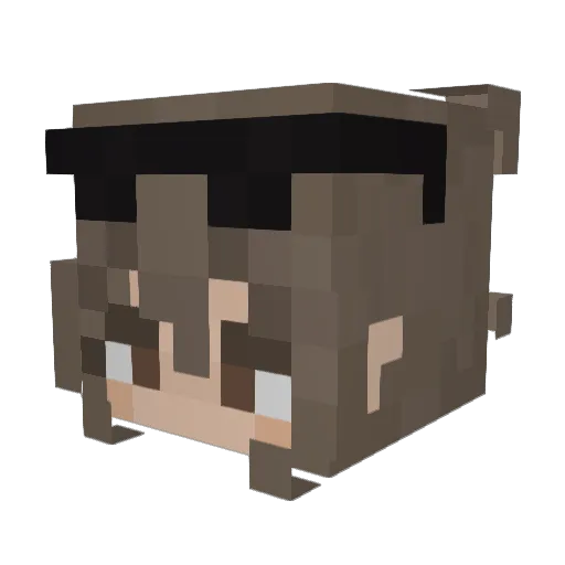 Shieif Minecraft avatar head, 3D render
