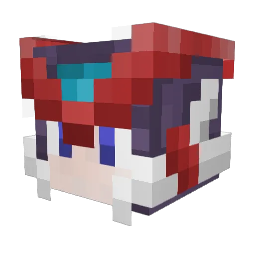 Shieko789 Minecraft avatar head, 3D render