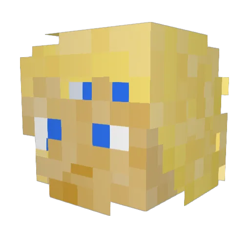 Shield_Fadd Minecraft avatar head, 3D render