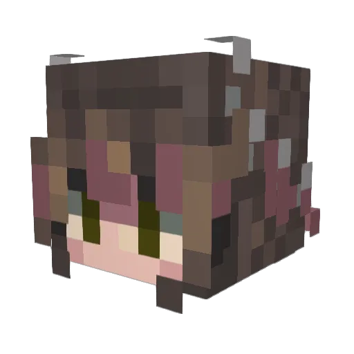 Shielde Minecraft avatar head, 3D render