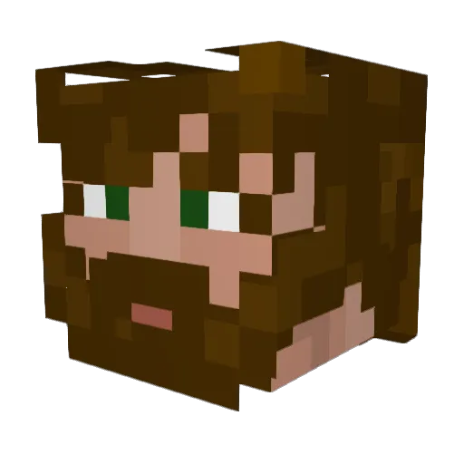 Shieldomirs Minecraft avatar head, 3D render