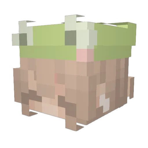 Shiemi Minecraft avatar head, 3D render
