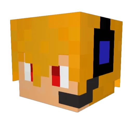 Shift0N Minecraft avatar head, 3D render