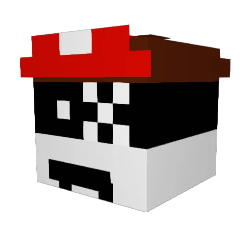 ShiftAceYT Minecraft avatar head, 3D render