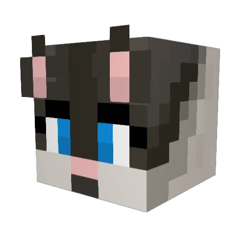 ShiftCraft Minecraft avatar head, 3D render