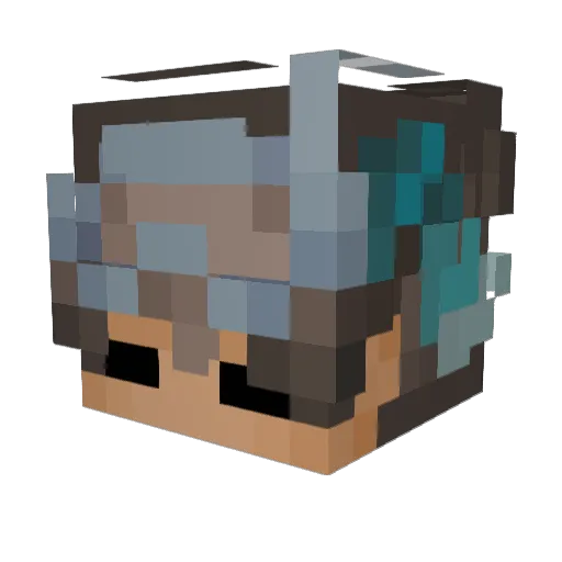 ShiftOfVision Minecraft avatar head, 3D render
