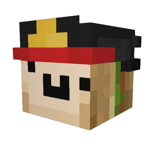 ShiftOptic Minecraft avatar head, 3D render