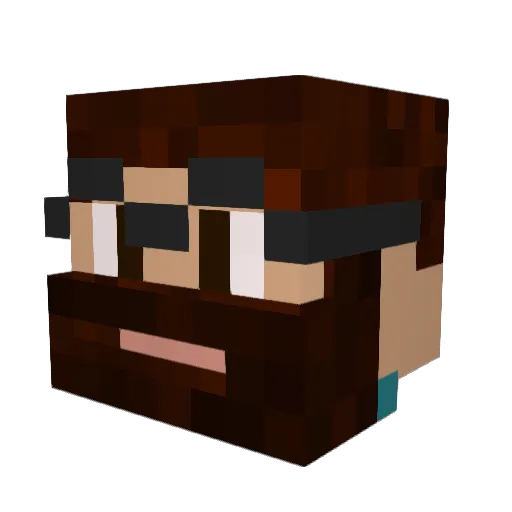 Shift_ Minecraft avatar head, 3D render