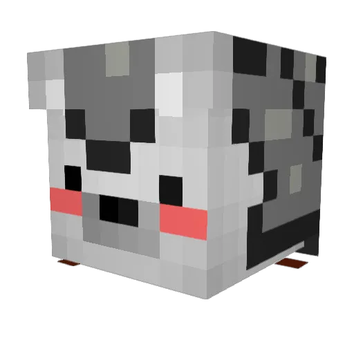 Shift_r Minecraft avatar head, 3D render