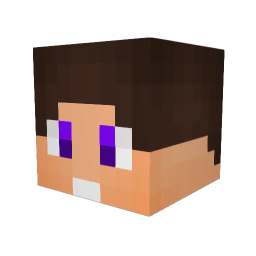 Shiftaak Minecraft avatar head, 3D render