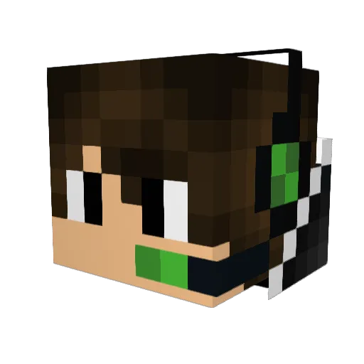 Shifter24 Minecraft avatar head, 3D render