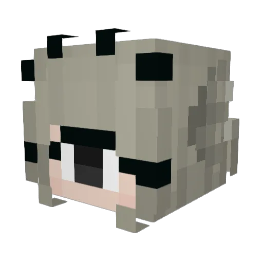 Shiftuuu Minecraft avatar head, 3D render