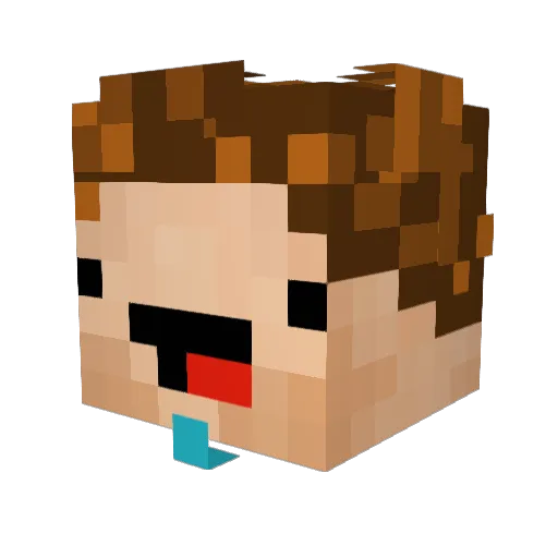 ShiftyBox Minecraft avatar head, 3D render