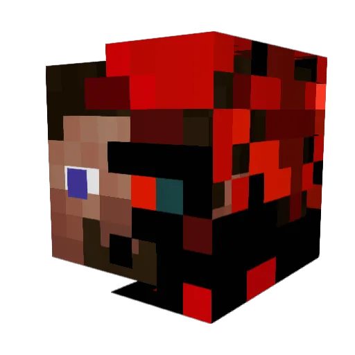 ShiftyChef Minecraft avatar head, 3D render