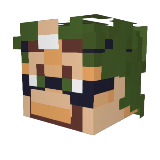 ShiftyFour Minecraft avatar head, 3D render