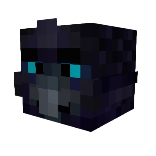ShiftyRaven Minecraft avatar head, 3D render