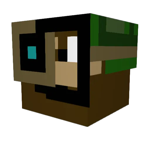 Shifty_Fingers Minecraft avatar head, 3D render