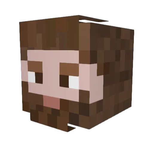 Shifty_turtle Minecraft avatar head, 3D render