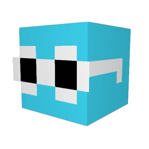 Shiftychild Minecraft avatar head, 3D render