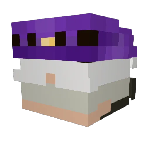 Shiftythecat Minecraft avatar head, 3D render