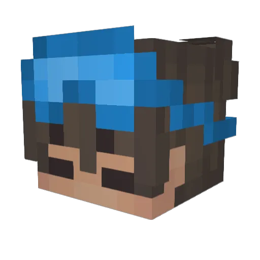 Shiftz Minecraft avatar head, 3D render