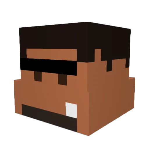 ShifuIex Minecraft avatar head, 3D render
