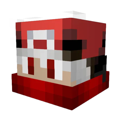 Shigakuru Minecraft avatar head, 3D render