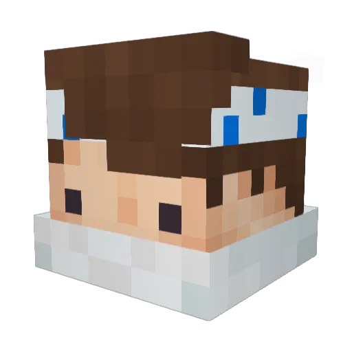 Shigara Minecraft avatar head, 3D render