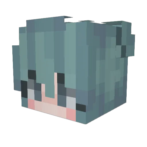 ShigetoraOsu Minecraft avatar head, 3D render