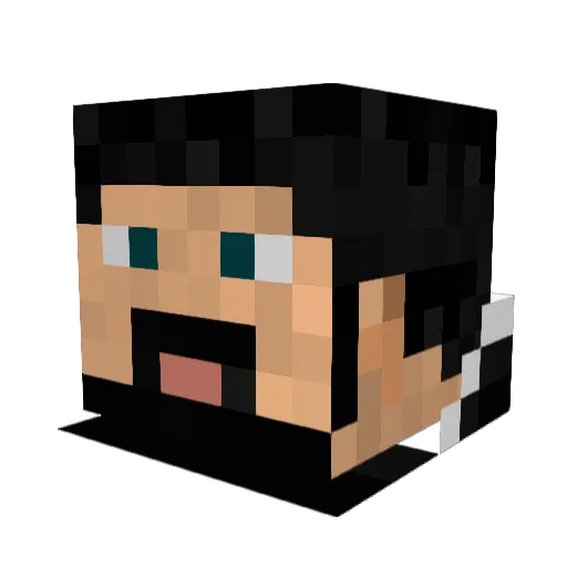 Shiggle_ Minecraft avatar head, 3D render