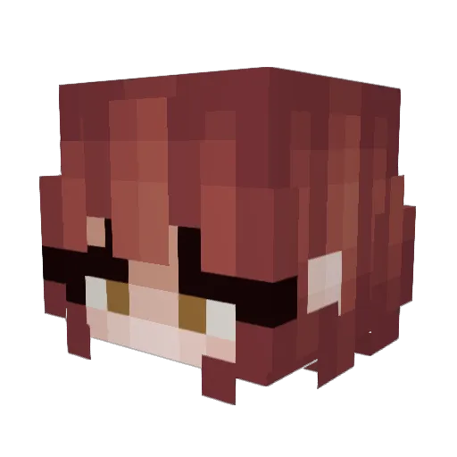 Shigie Minecraft avatar head, 3D render