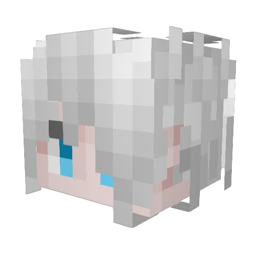ShiguRain Minecraft avatar head, 3D render