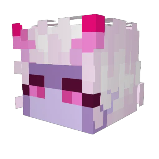 Shigurame Minecraft avatar head, 3D render