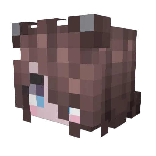 Shigure_Miner Minecraft avatar head, 3D render