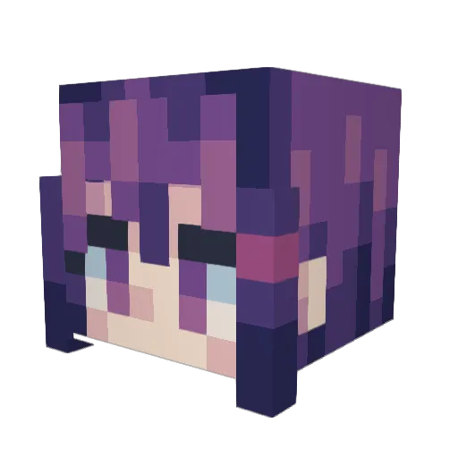 Shii_Nyan Minecraft avatar head, 3D render