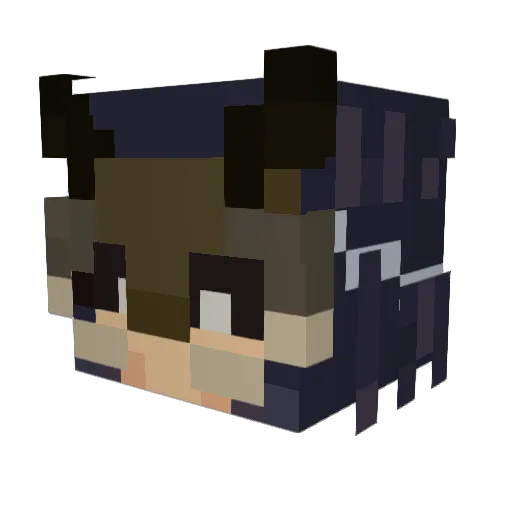 Shii_na Minecraft avatar head, 3D render