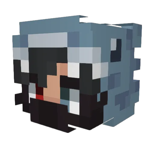 Shiibaawa Minecraft avatar head, 3D render