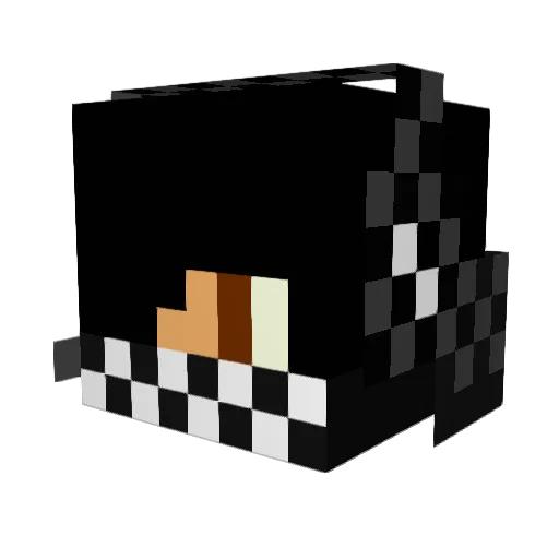 Shiiiiin Minecraft avatar head, 3D render
