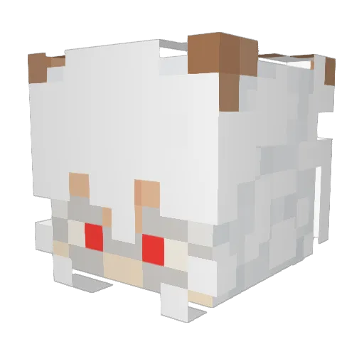 Shiin_Holo Minecraft avatar head, 3D render
