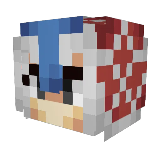 ShiinaYH Minecraft avatar head, 3D render