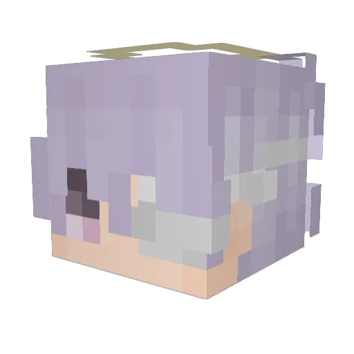 Shiiryuu Minecraft avatar head, 3D render